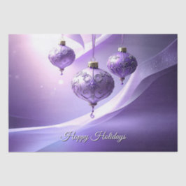 Purple Christmas Ball Holiday Tissue Paper Seidenpapier