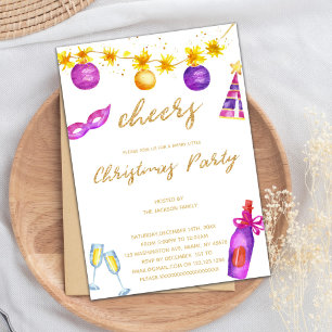 Purple Christmas Invitations