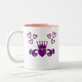 Purple Claddagh Ring Coffee Mug Zweifarbige Tasse