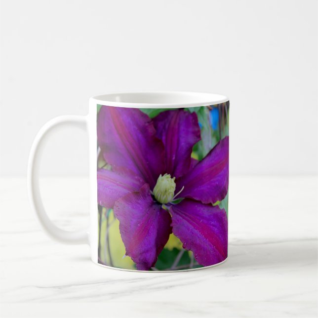 Purple Clematis Mug (Gauche)