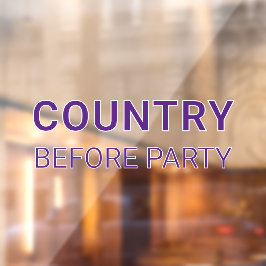 Purple Country Before Party Political  Fensteraufkleber