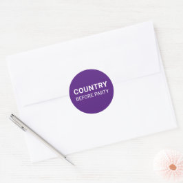 Purple Country Before Party Political  Runder Aufkleber