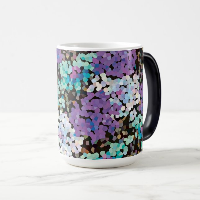 Purple Crystal Floral Blooms Verwandlungstasse (VorderseiteRechts)
