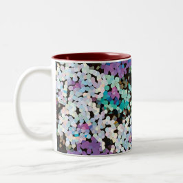 Purple Crystal Floral Blooms Zweifarbige Tasse