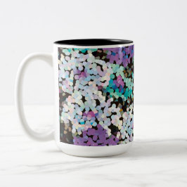Purple Crystal Floral Blooms Zweifarbige Tasse