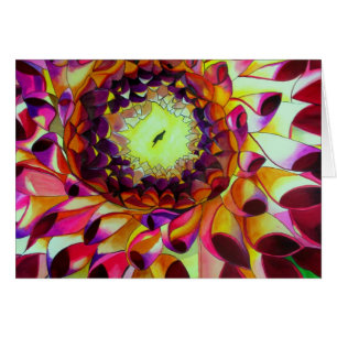 Purple Dahlia abstract original flower art