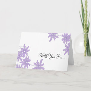 Purple Daisies Will You Be My Bridesmaid Einladung