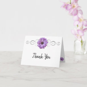Purple Daisy Carte de remerciements