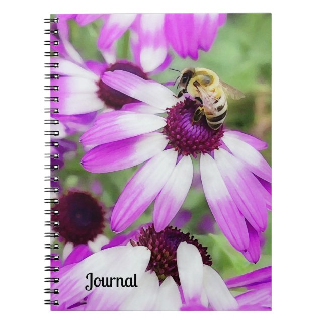 Purple Daisy Flowers et Bee Journal (Devant)