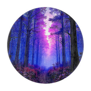 Purple Dämmerungswälder: Surrealistische Kunst Schneidebrett