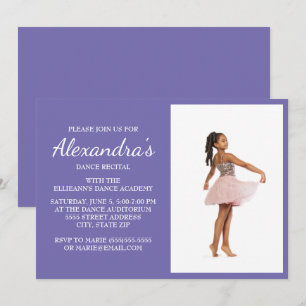 Purple Dance Considérant Photo Invitation
