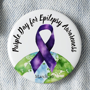 Purple Day Epilepsie-Bewusstseinsmarsch 26. März Button