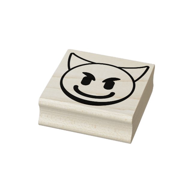 Purple Devil Emoji Rubber Stamp  Gummistempel (Stempel)