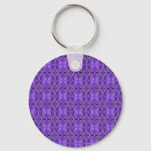 Purple Diamond-y Abstract Pattern Key Ring Schlüsselanhänger