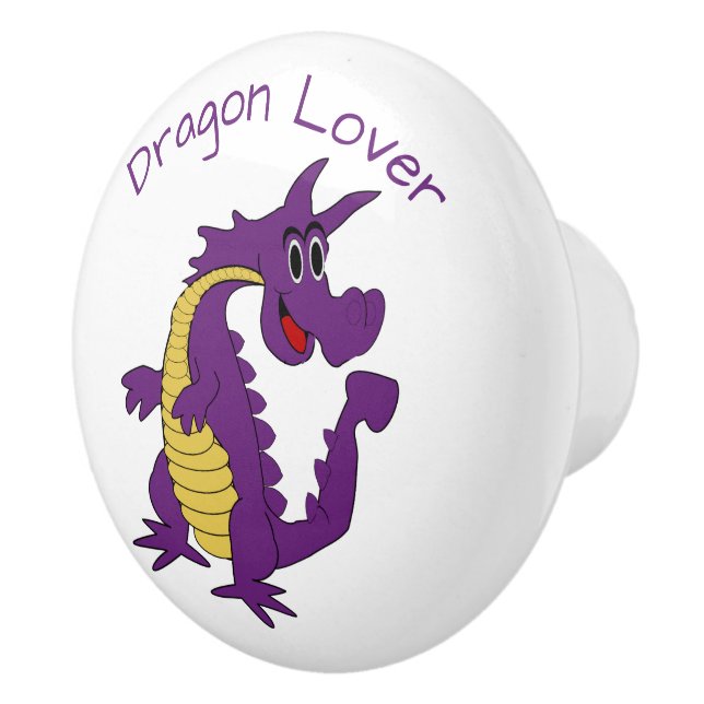Purple Dragon Design Personalised Keramikknauf (Rechts)