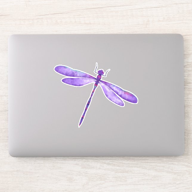 Purple Dragonfly Custom - Sticker en vinyle coupé (Ordinateur)