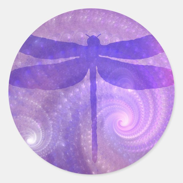 Purple Draquelly Runder Aufkleber (Vorderseite)