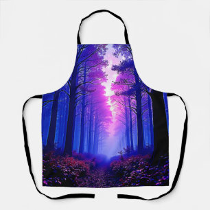 Purple Dusk Woods: Surreal Kunst Schürze