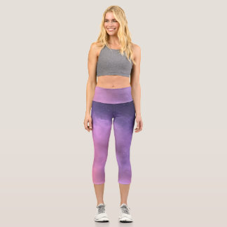 Purple dust capri leggings
