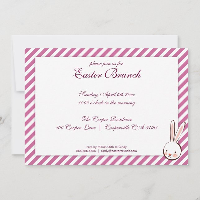 Purple Elegant Brunch de Pâques Invitation (Devant)