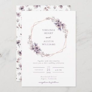 Purple Elegant Mariage Invitation