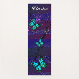 Purple Ephemera vibrant color art Yogamatte