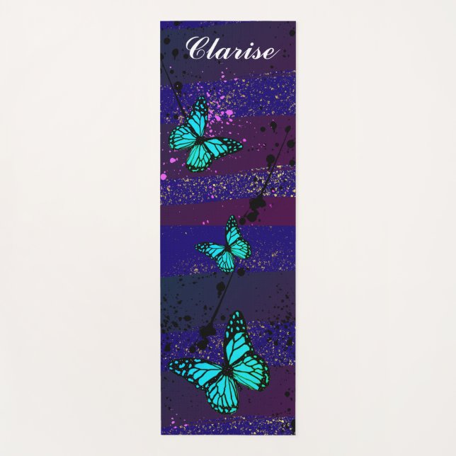Purple Ephemera vibrant color art Yogamatte (Vorderseite)