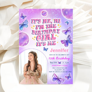 Purple Eras Anniversaire Fête Photo Invitation