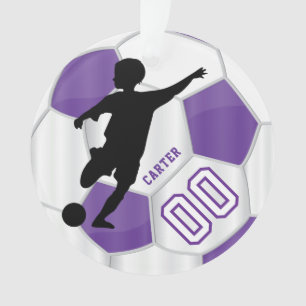 Purple et Blanc Personnalisez le joueur de footbal