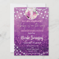 Purple Euphoria Baby shower esthétique Invitation