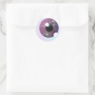 purple Eye Funny Runder Aufkleber