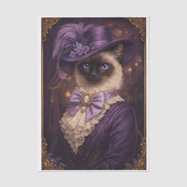 Purple Fancy Kitty  Seidenpapier (Vorderseite)