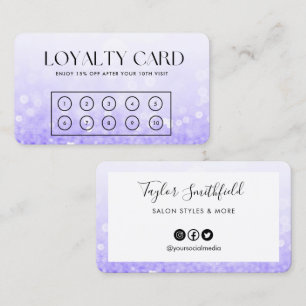 Purple Faux Parties scintillant Élégante carte de 