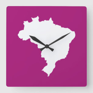 Purple Festive Brazil at Emporio Moffa Quadratische Wanduhr