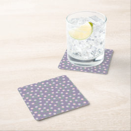 Purple Floral Birthday Rechteckiger Pappuntersetzer