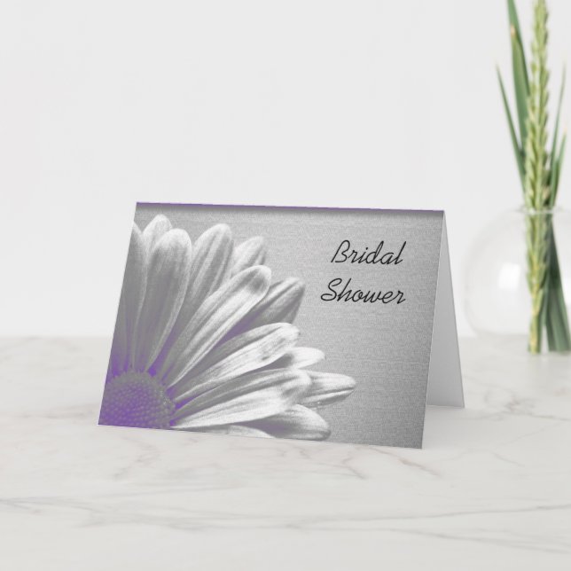 Purple Floral Faits saillants Invitation de douche (Devant)