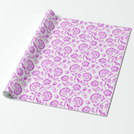 Purple Floral Geschenkpapier
