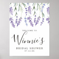 Purple Floral, Lavender Bridal Shower