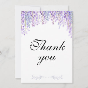 Purple Floral Merci Cartes Mariage