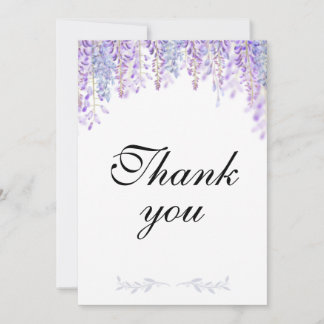 Purple Floral Merci Cartes Mariage