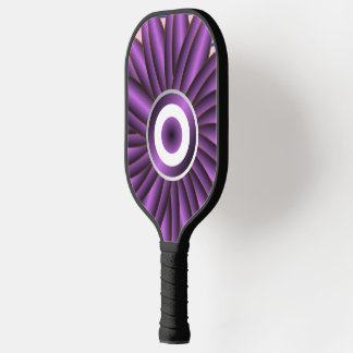 Purple Floral Pattern Modern Abstract Flower Desig Pickleball Schläger