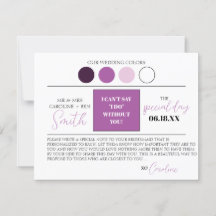Purple Floral Serez-Vous Ma Carte De Femme D'Accue