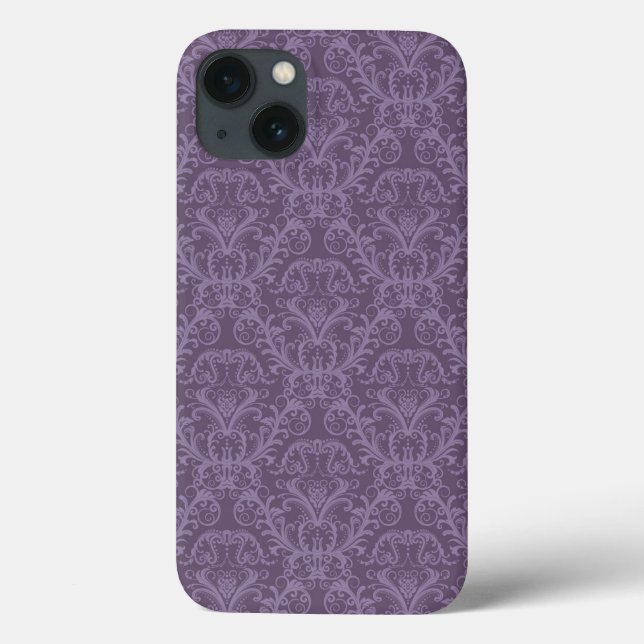 Purple Floral Wallpaper 2 Case-Mate iPhone Hülle (Rückseite)