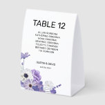 Purple Floral Wedding Table Number card Tischaufsteller<br><div class="desc">Purple Floral Wedding Table Number card is created by szdesign.
Design features purple watercolor flowers at the left bottom corner and white background. Easy personalization process start with clicking button 'PERSONALIZE THIS TEMPLATE' that gives you the table card automatically for your purpose.
Thank you for visiting our store!</div>