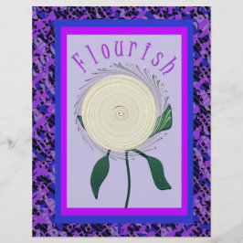 Purple Flourish Flower Bulk Scrapbook Paper Pages Flyer