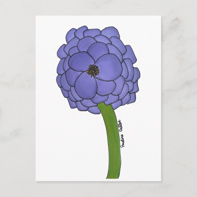 Purple Flower- Blank Postkarte (Vorderseite)