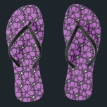 Purple Flower Flip Flops<br><div class="desc">This is an original drawing that has been scanned and cleaned up for reproduction</div>