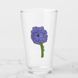 Purple Flower Glas