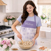 Purple Flower Pattern Custom Name 