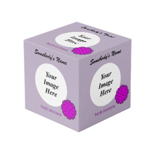 Purple Flower Ribbon Template by Kenneth Yoncich Würfel